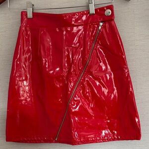 Urban Outfitters Shiny Red Mini Skirt